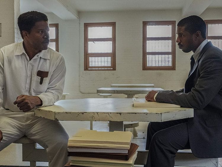 Jamie Foxx and Michael B. Jordan in Just Mercy (2019)1-1579670456480