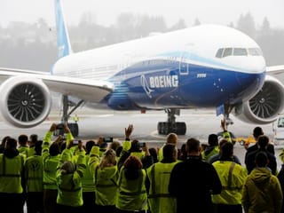 Photos: Boeing's gigantic 777X plane completes maiden test flight