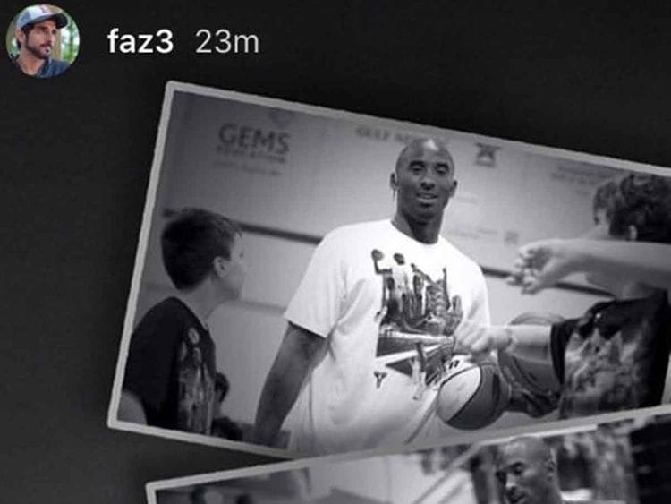 Kobe Bryant, shared by Sheikh Hamdan