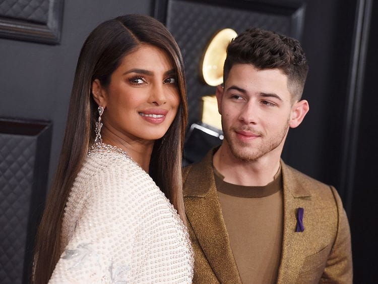 Priyanka Chopra, left, and Nick Jonas