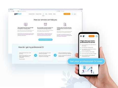 The new CV writing service from getthat.com allows the best in the business to create your CV