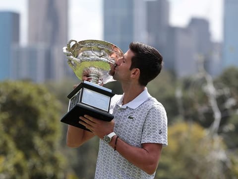 Serbia's Novak Djokovic is the reigning Australian Open champion but he is yet to face Daniil Medvedev in the 2021 final