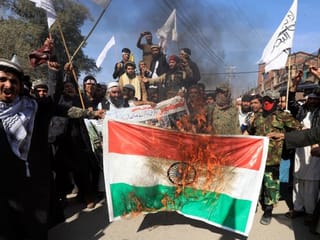 Kashmir Solidarity Day in Pakistan: India flags burned, red-stained hands raised