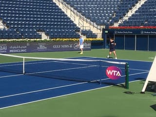 In pictures: Kim Clijsters back on court in Dubai for DDFTC