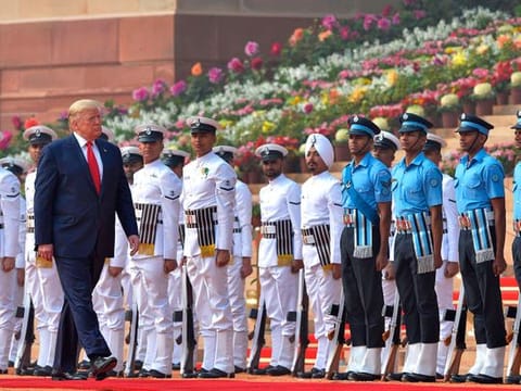 After raucous welcome in India, Trump says making progress on trade, arms deals