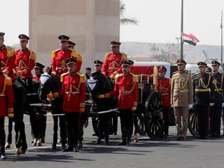 In pictures: Egypt holds full-honors military funeral for Mubarak