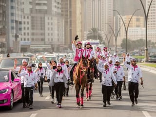 UAE's Pink Caravan makes brisk progress on Day 2