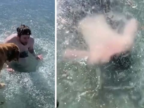 TikToker says he nearly died during stunt in lake