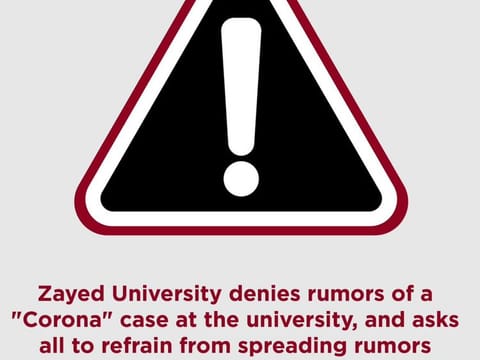 Zayed University deny a coronavirus case on campus 