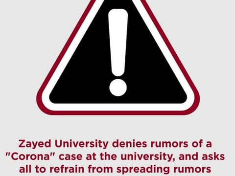Zayed University deny a coronavirus case on campus 