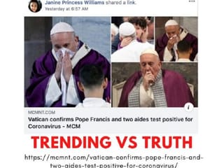 Truth behind ‘Pope Francis has coronavirus’ report: Anatomy of fake news