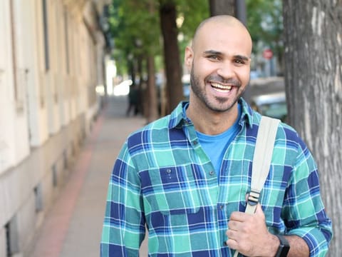 There are many men in their early twenties who are discovering that they are suffering from problems that they have seen their older relatives struggle with. But they are willing to confront reality and embrace their baldness. Picture for illustrative purposes only.