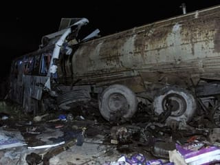 In pictures: Syria road crash kills 32, injures 77