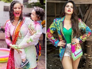 Photos: Sunny Leone celebrates Holi with husband and children