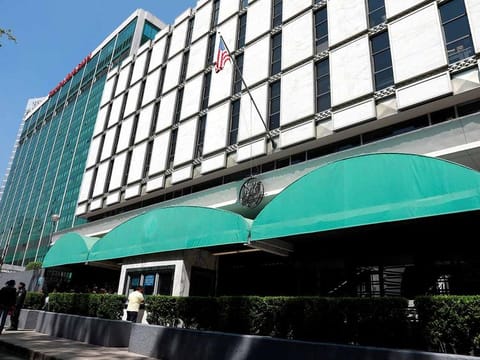 A general view shows the U.S embassy in Mexico City, Mexico