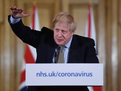 Britain's Prime Minister Boris Johnson attends a news conference on the ongoing situation with the coronavirus disease (COVID-19) in London, Britain March 18, 2020