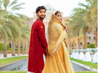 Inside Pakistan’s celebrity couple Sajal and Ahad's mehndi moments in Emirate’s Palace, Abu Dhabi