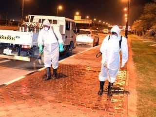 Photos: How Sharjah Municipality sanitised streets and public facilities to fight coronavirus spread