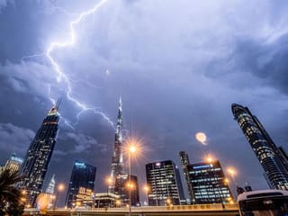 UAE residents catch hailstones in their backyard, take photos of lightning and thunder