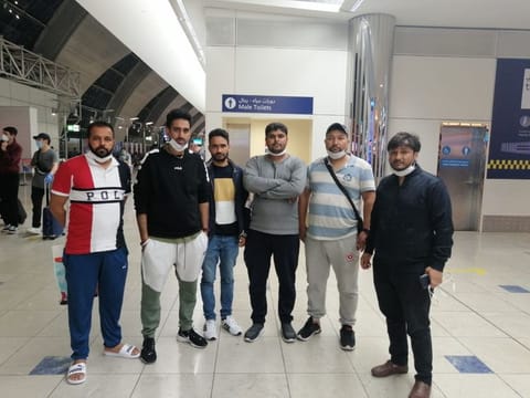 Left to right: Harjinder Singh, Gurjeet Singh,  Jasbir Singh, Balraj, Ajmer Singh and Deepak Gupta