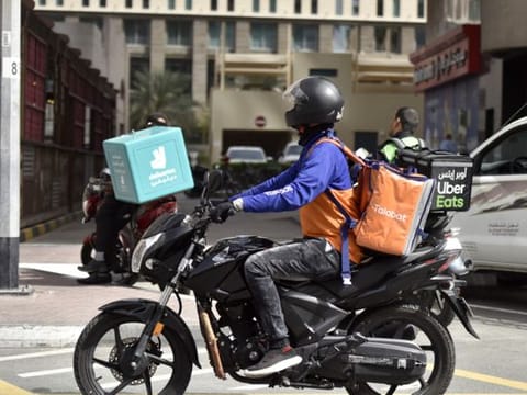 Delivery Bikers in Dubai. Picture taken on 23rd March, 2020. Photo Clint Egbert/Gulf News