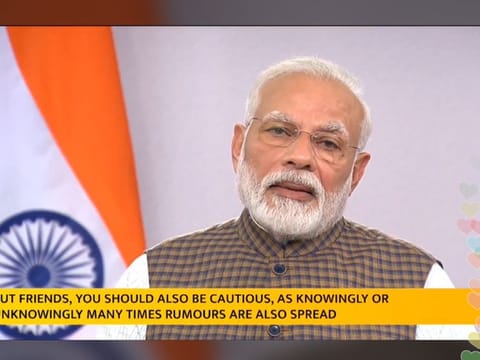 Narendra Modi addresses the nation on March 24 