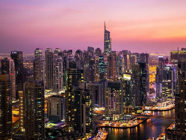 Dubai JBR aerial view
