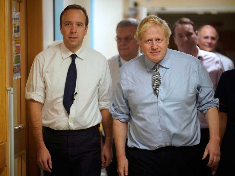 Boris Johnson Hancock coronavirus