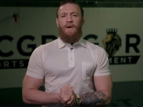 Conor McGregor during his address