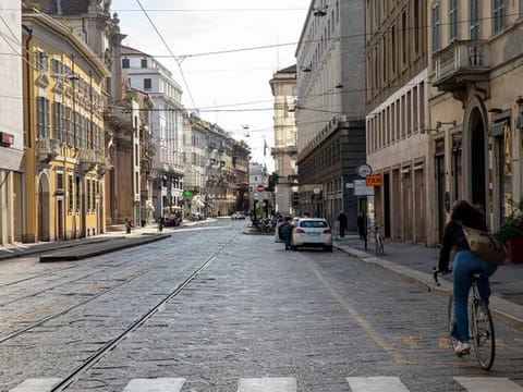 File picture: Via Manzoni, which is usually a busy street in Milan, is nearly deserted on March 11. 2020. 