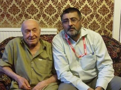 Azam Khan with BBC journalist Rasheed Sakhoor back in 2012