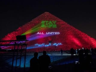 Coronavirus: Great Pyramid in Egypt lights up in solidarity against COVID-19