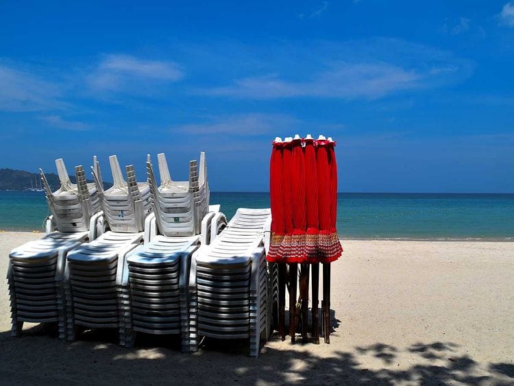 Thailand beach lockdown