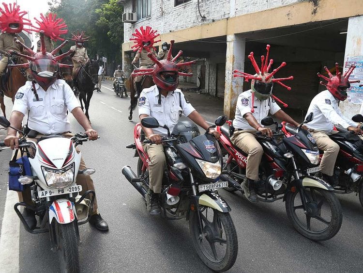 India policemen coronavirus