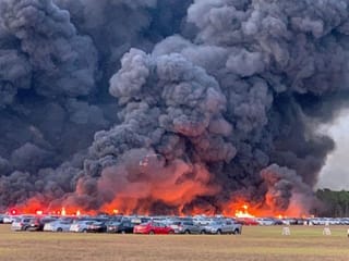 More than 3,500 vehicles destroyed following massive airport fire