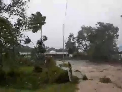 In pictures: Powerful cyclone Harold rips through Vanuatu