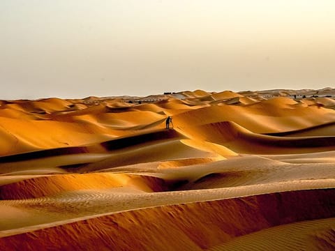 An empty desert stretch. For illustrative purpose only 