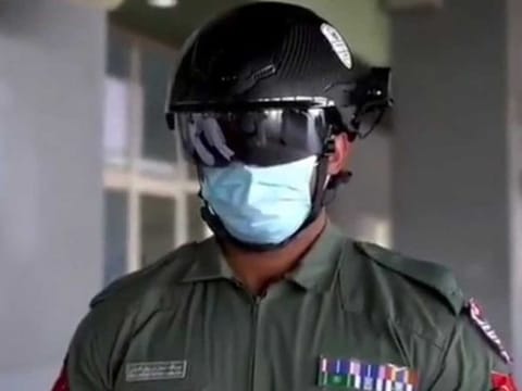 Brigadier Obaid Al Hathboor, Director of Transportation Security at Dubai Police, said the helmet can scan in seconds the temperature of people who are using public transport in Dubai.