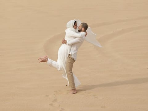 Rawan Alhalees and Mohammed Shaath, both Palestinian expats in the UAE, are among several couples whose plans to wed were postponed amid the COVID-19 lockdown.