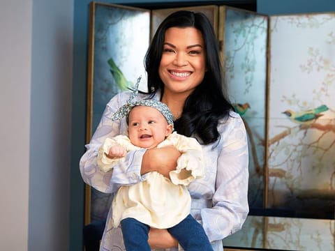 Hershey Gargash, 40 from the UK, had her daughter Noura in January 2020. 