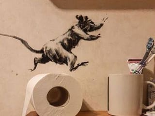 See: UK artist Bansky's got rats in the bathroom