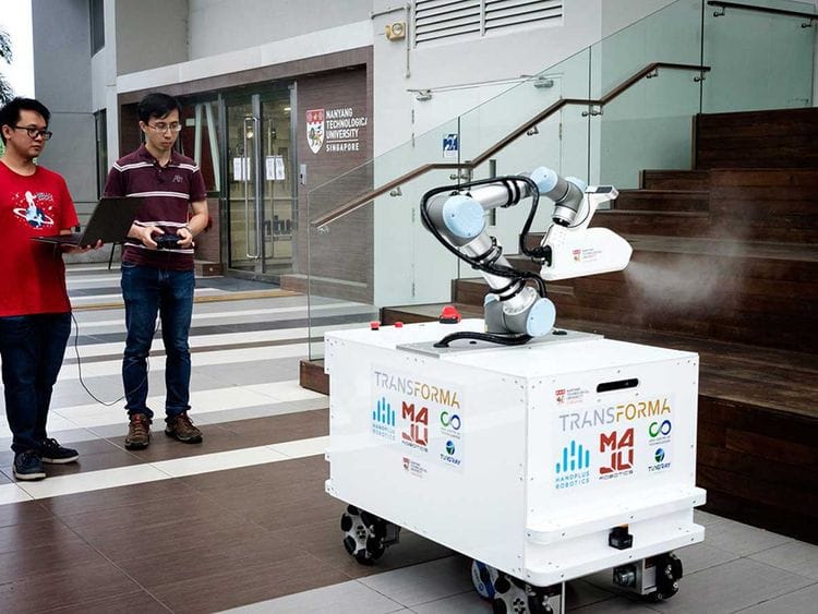 eXtreme Disinfection roBOT (XDBOT), a semi-autonomous robot Singapore