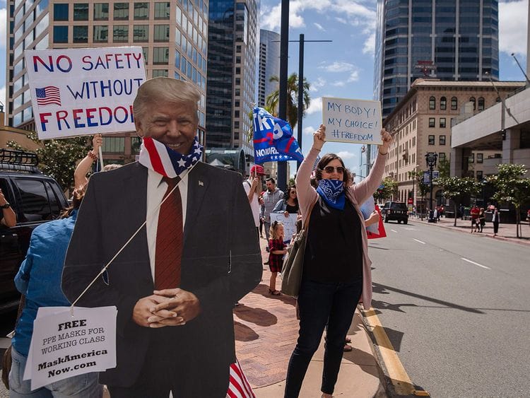 A Trump cutout
