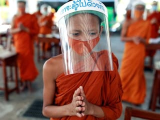 Monks in masks: Thai Buddhist novices study with social distancing