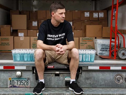 Matt Colvin, an Amazon seller, in a rental truck stocked with hand sanitizer in Hixson, Tenn., March 12, 2020. 