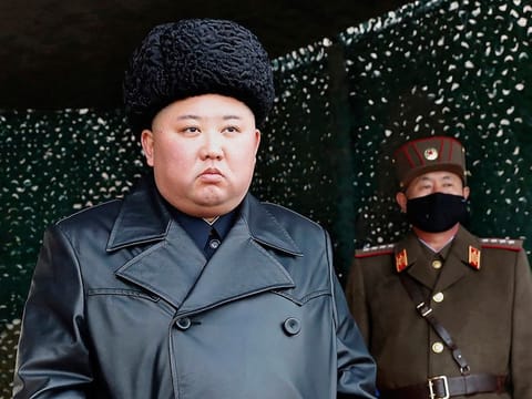In this March 2, 2020, file photo Kim Jong Un inspects a military drill at undisclosed location in North Korea.  