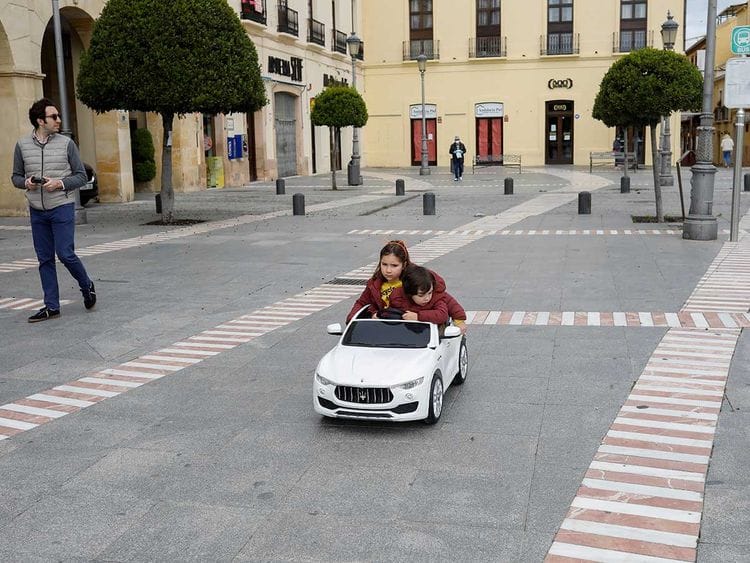 Spain coronavirus toy car children