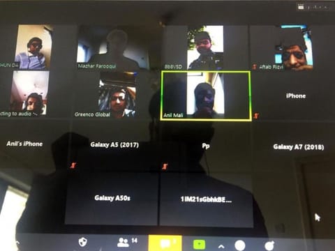 Scammed Indian exporters recounting their ordeal in a Zoom video conference with Gulf News