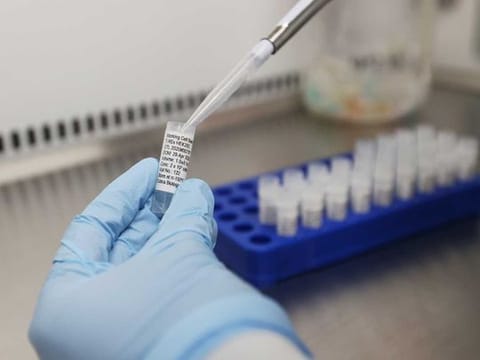 Scientists at Cobra Biologics are working on a potential vaccine for COVID-19, following the outbreak of the coronavirus disease, in Keele, Britain, on April 30, 2020. 