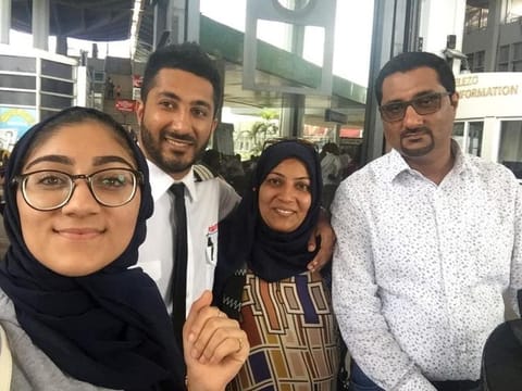 The Dhalla family in happier days 
Left to right: Hadiya, Mustafa, Sabeena and Inayat Ali